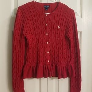 Red Cable Knitt sweater